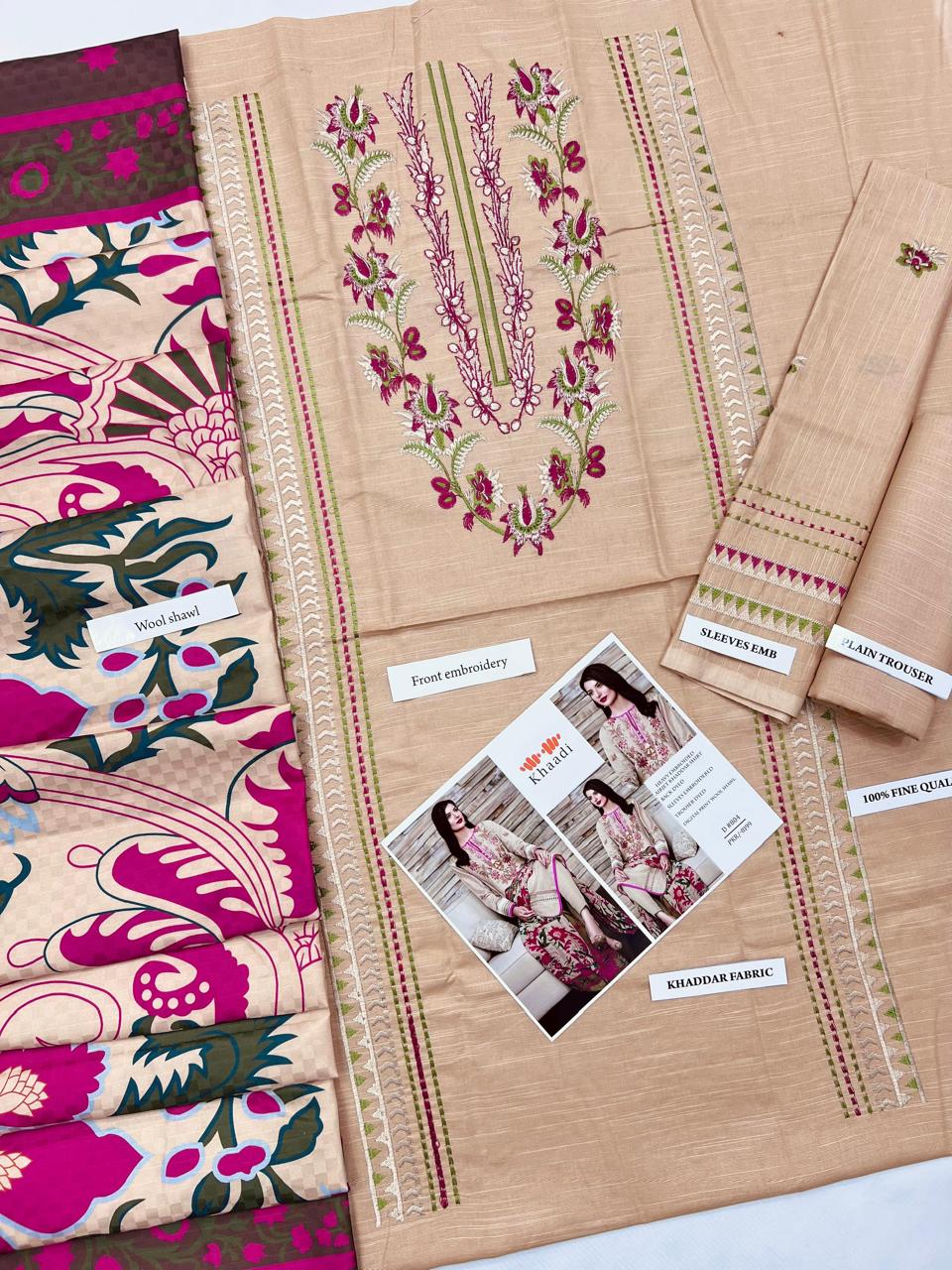 KHADDI KHADDAR WITH WOOL SHAWL