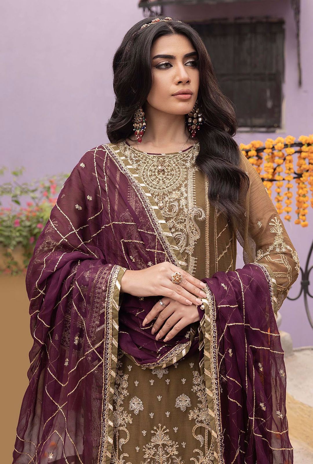 RANG-E-MEHFIL 012 : Fully Heavy Embroidered Chiffon