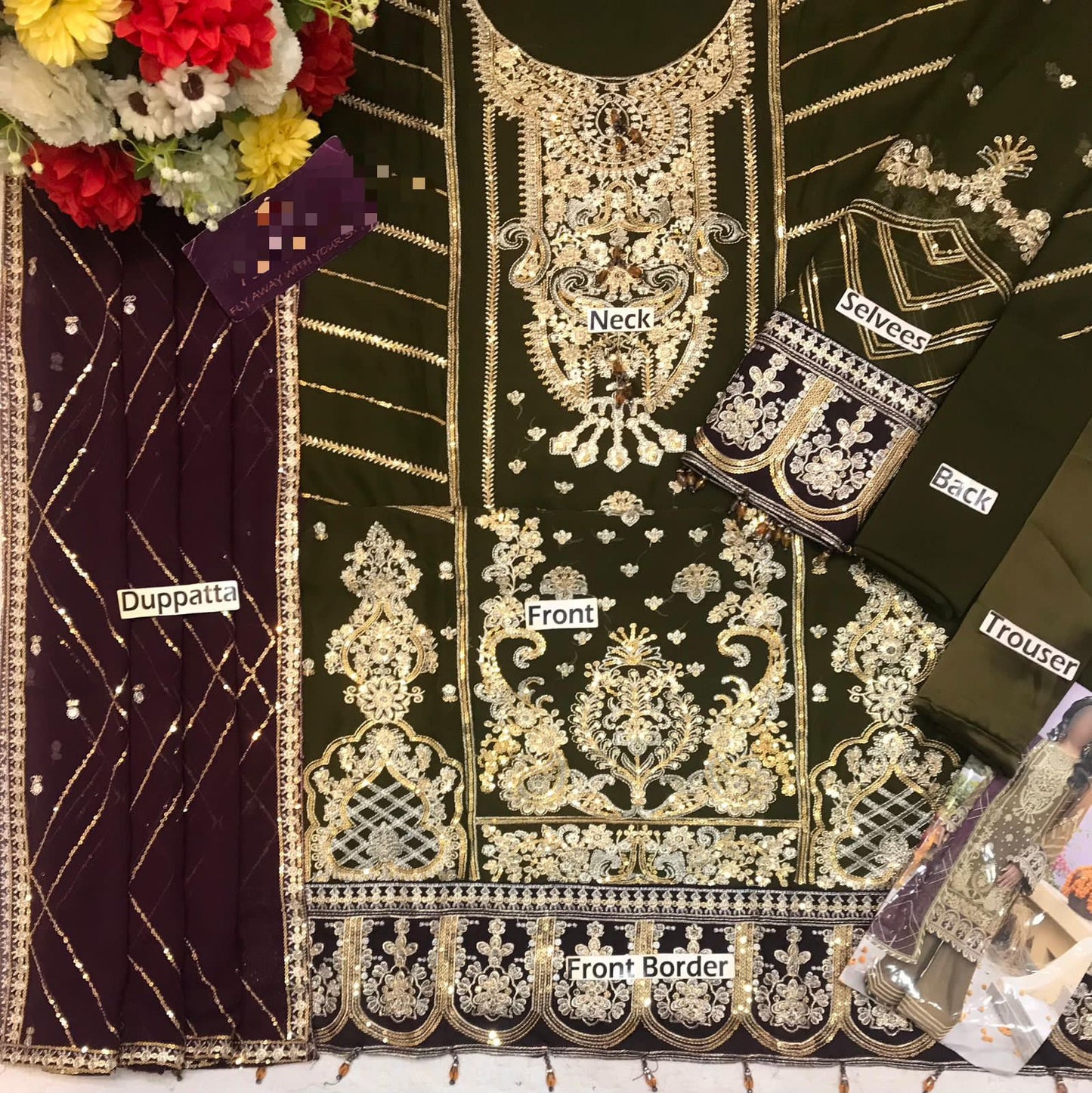 RANG-E-MEHFIL 012 : Fully Heavy Embroidered Chiffon