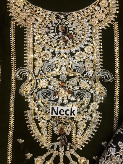 RANG-E-MEHFIL 012 : Fully Heavy Embroidered Chiffon