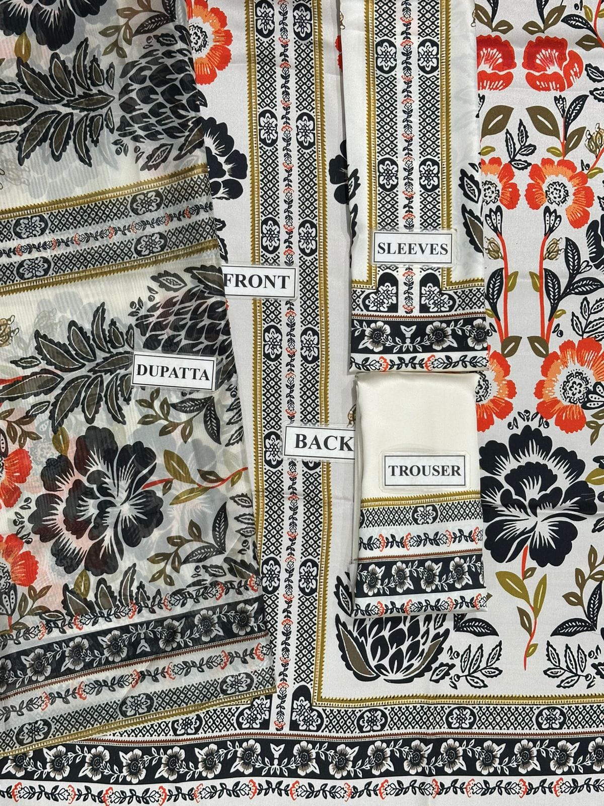 3pc &nbsp;Shamooz Silk Fabric detail*&nbsp;